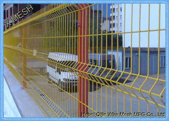 Hàng rào thép 3D phủ xanh PVC, hàng rào lưới 5.0mm