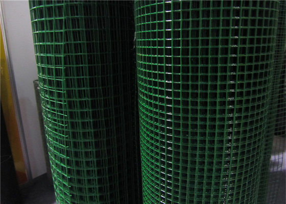 14mm 50 * 100mm Vinyl tráng lưới thép hàn màu xanh lá cây