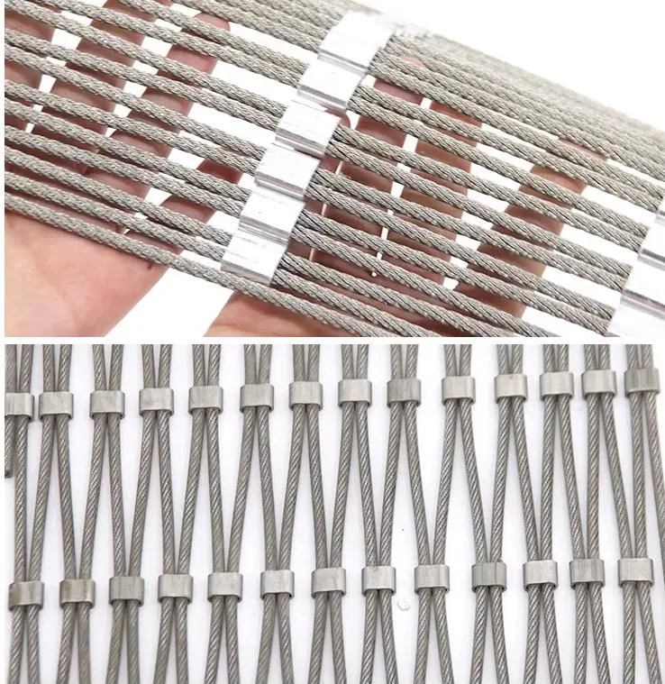 Bảo vệ chuồng động vật vườn thú Stainless Steel hàng rào màn hình lưới mở rộng Web dây cáp dây cáp lưới 2