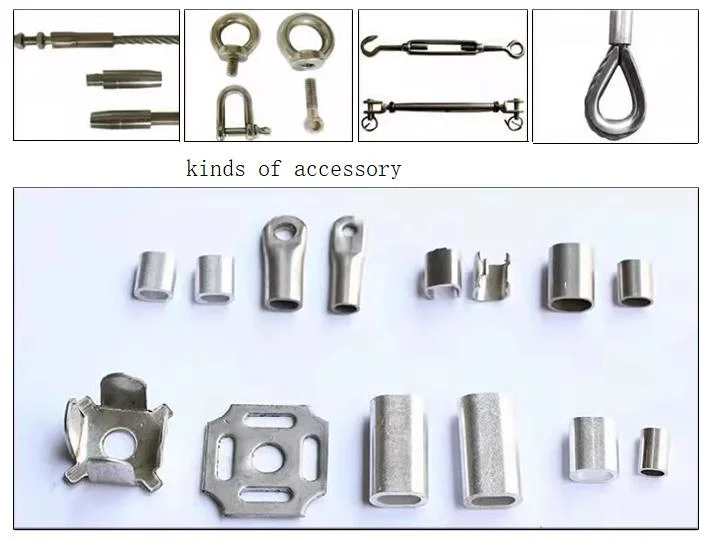 Bảo vệ chuồng động vật vườn thú Stainless Steel hàng rào màn hình lưới mở rộng Web dây cáp dây cáp lưới 6
