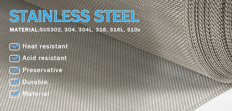 304/316 Stainless Steel Woven Wire Mesh chống ăn mòn và bền 0