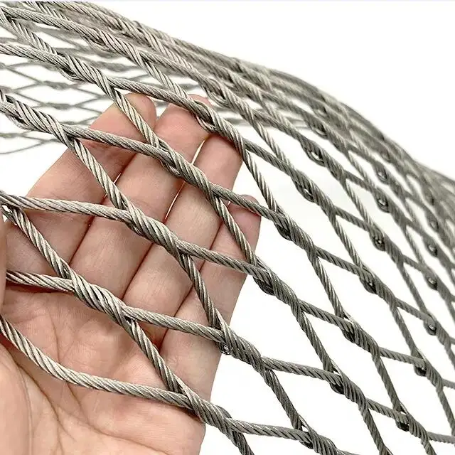 Mạng lưới hàng rào sắt chất lượng cao hồ bơi Dây thép không gỉ Dây dây thừng Zoo Mesh Fenc USA 1
