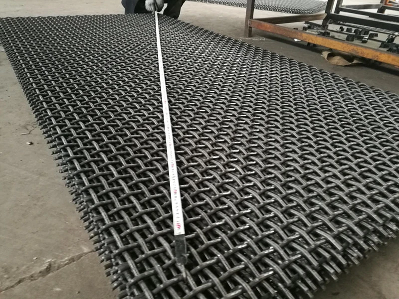 Cao độ kéo 65 Mn Quarry Rock Crusher Crimped Wire Woven Screen Mesh cho rung 2