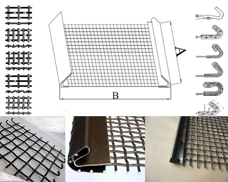 Cao độ kéo 65 Mn Quarry Rock Crusher Crimped Wire Woven Screen Mesh cho rung 3