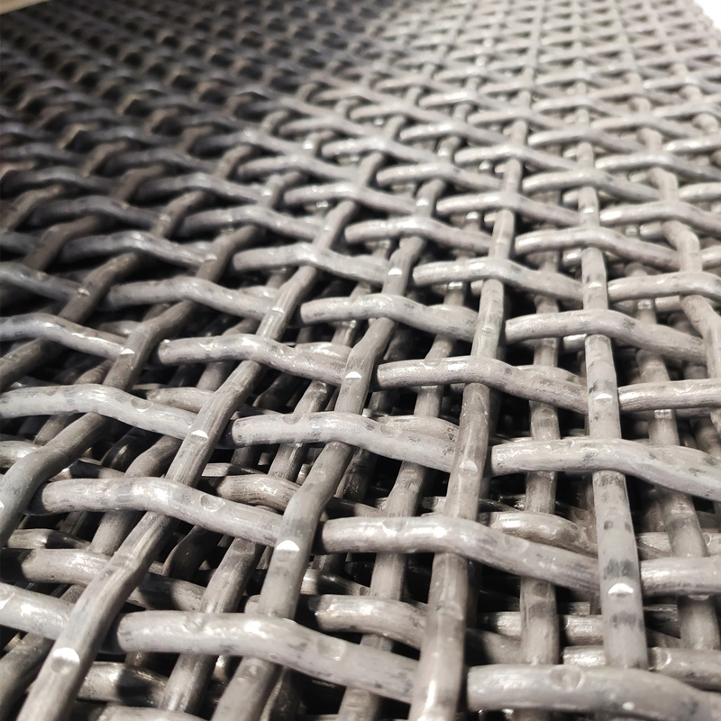 Cao độ kéo 65 Mn Quarry Rock Crusher Crimped Wire Woven Screen Mesh cho rung 4