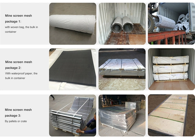 Cao độ kéo 65 Mn Quarry Rock Crusher Crimped Wire Woven Screen Mesh cho rung 7