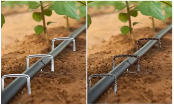 Mạng côn trùng cố định Peg cỏ bảo vệ SOD Staples thép kẽm móng vườn 0