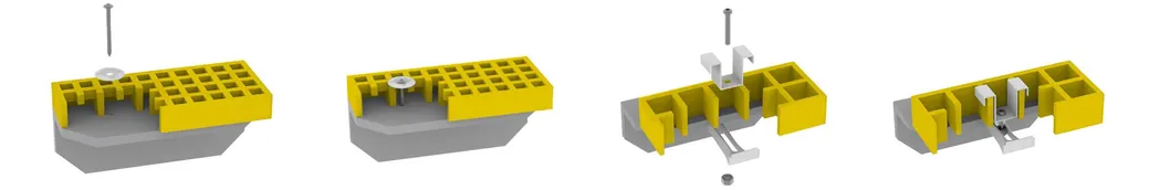 Mái hình vuông 20*20*40 Sợi thủy tinh / FRP đúc lưới chống ăn mòn cường độ cao 10