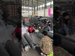 Lưới kim loại lục giác trang trí bằng dây thép 20 Ga màu xanh lá cây, phủ PVC