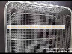 Nhà bếp 304 Stainless Steel Wire Mesh Storage Basket 300x197x70mm