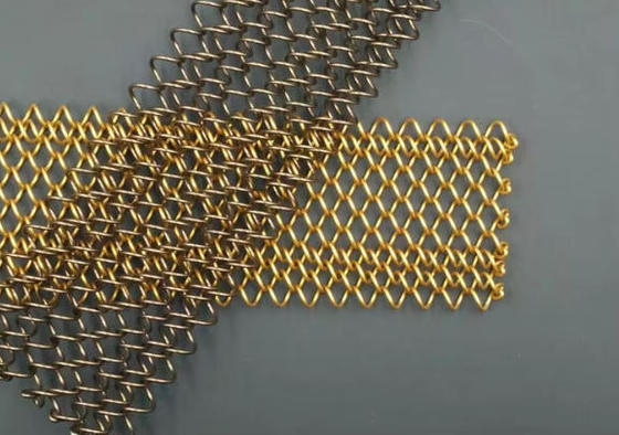 Red Copper Decorative Metal Hanging Curtains