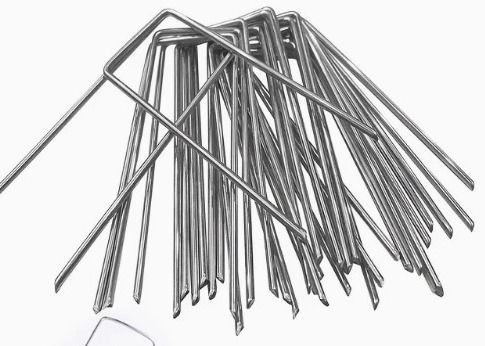 Hot Dip Galvanized U Type Garden Grass Cỏ Cỏ Staple Cỏ Nail 9 Gauge đường kính sợi