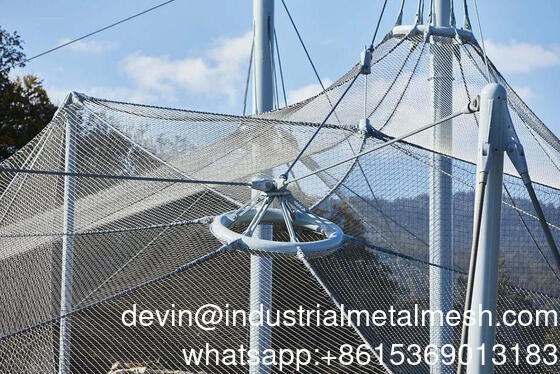 Sản phẩm bán nóng Ss 316 Stainless Steel Flexible Ferrule Cable Wire Rope Mesh cho cầu thang