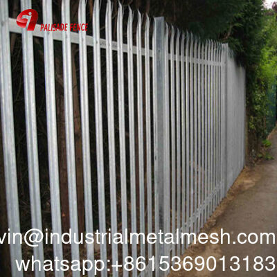 Palisade hàng rào đắm nóng tấm kim loại kẽm hàng rào thép châu Âu