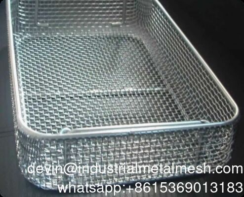 Giỏ lưới vuông bằng thép không gỉ cấp thực phẩm chất lượng cao dùng để làm sạch và lưu trữ