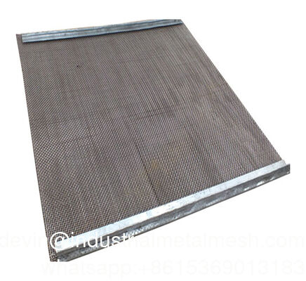 Nhà máy trực tiếp 65mn khai thác mỏ rung màn hình hình vuông lưới / Crimped Woven Wire Mesh