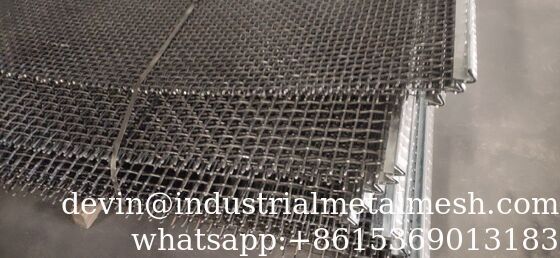 Máy nghiền đá Hooked Vibrating Sieve Screen Mesh 65mn Stainless Steel Crimped Wire Mesh cho khai thác mỏ và mỏ đá