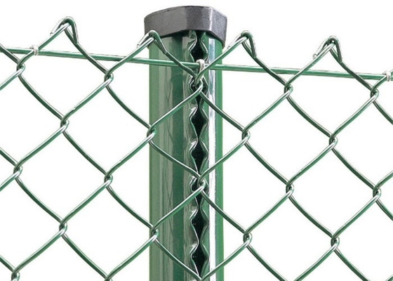 Mạ kẽm PVC tráng kim cương Lưới hàng rào liên kết hàng rào cuộn