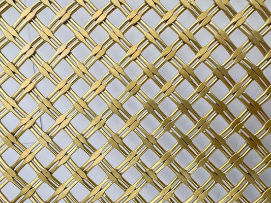 Kim loại trang trí Crimped Stainless Steel Flat Wire Screen Mesh cho tủ đồ nội thất