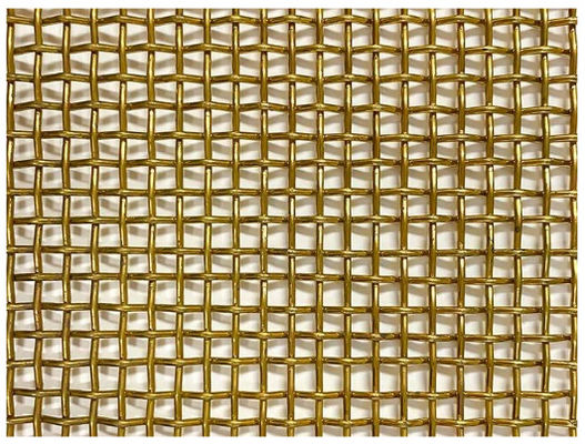 Kim loại trang trí Crimped Stainless Steel Flat Wire Screen Mesh cho tủ đồ nội thất