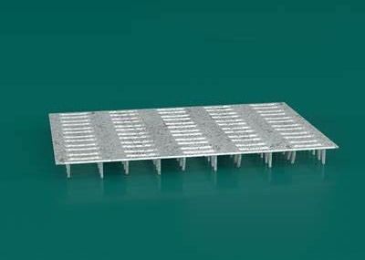50mm chiều rộng chống chia tấm hình chữ nhật một bên gai kim loại tấm móng