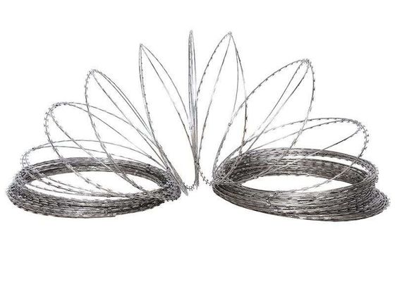 Nhà máy Trung Quốc Dây dao cạo đơn mạ kẽm Concertina Razor Dây thép gai và hàng rào cho nhà tù và sân bay