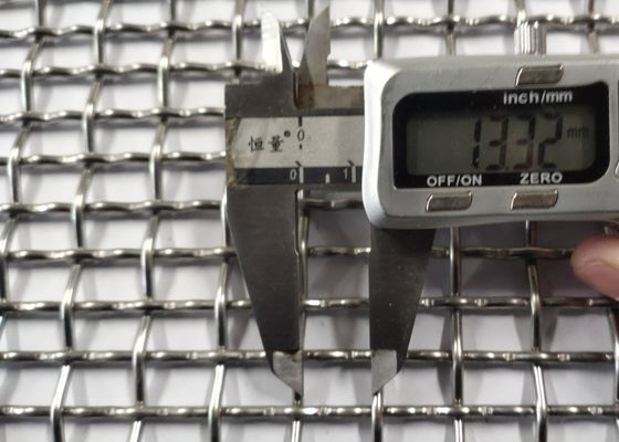Sức mạnh kéo cao 8x13mm mở thép không gỉ Crimped Wire Mesh