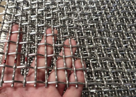 Sức mạnh kéo cao 8x13mm mở thép không gỉ Crimped Wire Mesh