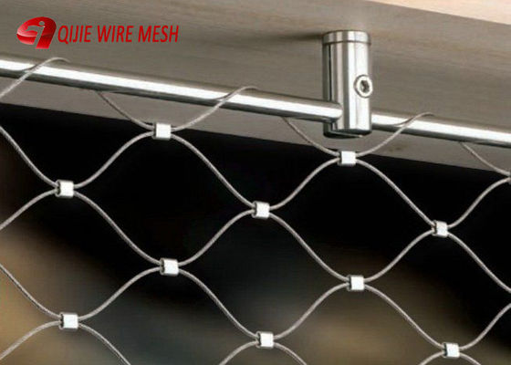 SS316 Ferrule Diamond Flexible Inox Stainless Steel Wire Cable Net Rope Mesh