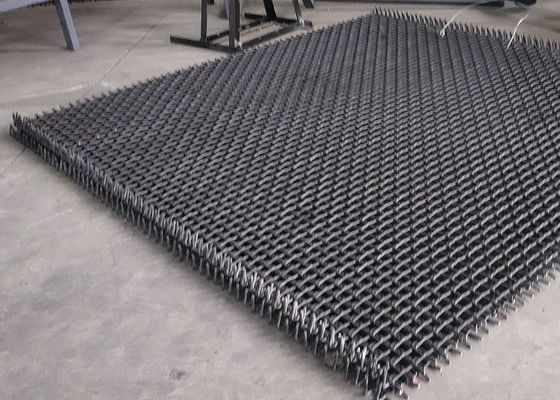 Cao độ kéo 65 Mn Quarry Rock Crusher Crimped Wire Woven Screen Mesh cho rung
