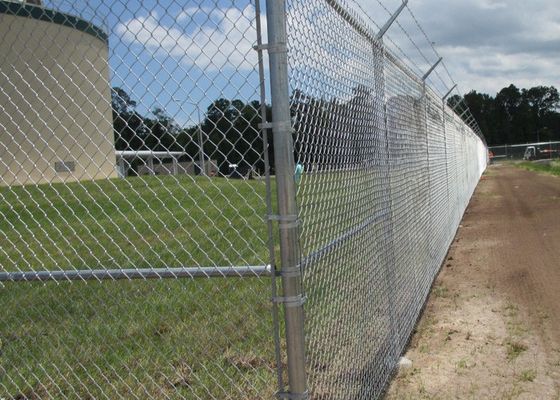 Ống sợi dây chuyền được phủ galvanized / PVC Cyclone Fencing 3 feet Height