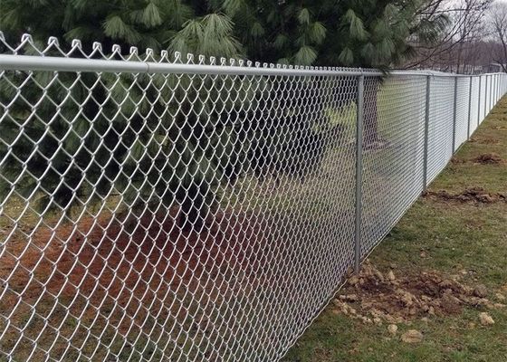 Ống sợi dây chuyền được phủ galvanized / PVC Cyclone Fencing 3 feet Height