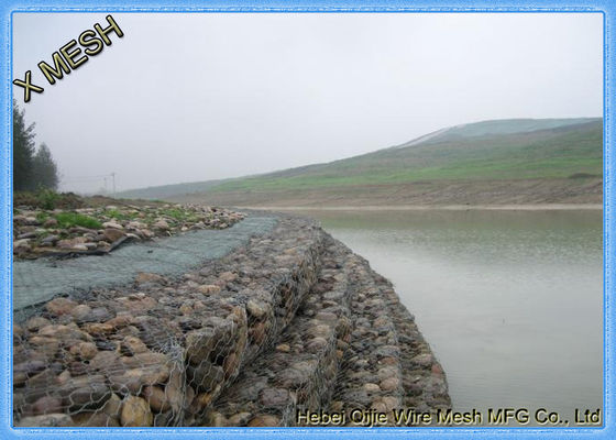 Lồng đá mạ kẽm nhúng nóng Hộp Gabion hàn Độ dày dây 4mm