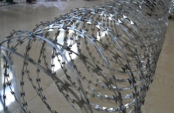 600mm HDG BTO-16 5 Clamps 100 Loops Anti Climbing Border sử dụng thép cưa container
