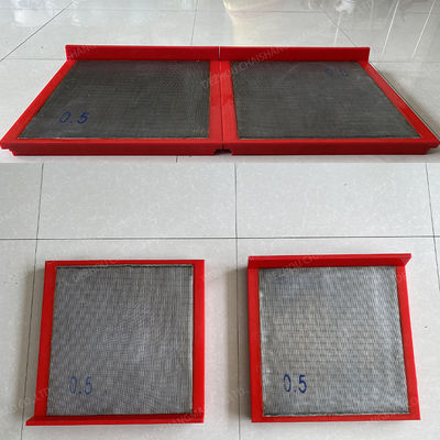 Dệt đơn giản hình lỗ hình lục giác 610 * 610 PU Polyurethane 80-95 Shore A Wedge Wire Mesh