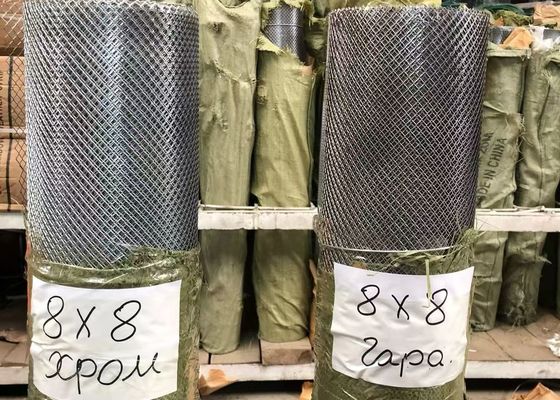 Lưới kim loại mở rộng tráng bột Hình dạng lưới kim cương của lỗ