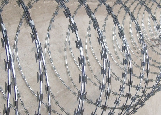 Sợi dây thép gai galvanized bảo vệ an ninh Stainless Steel sợi dây cưa