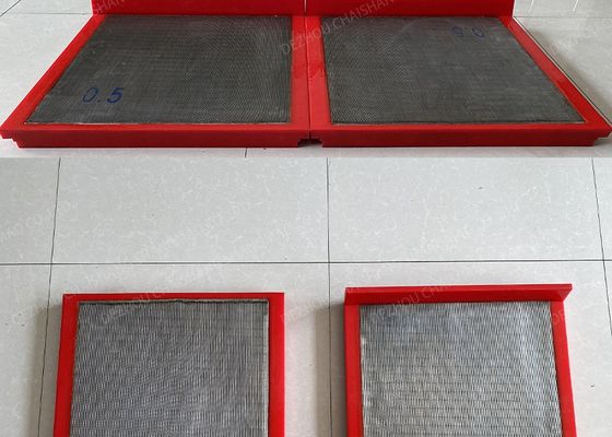 Dệt đơn giản hình lỗ hình lục giác 610 * 610 PU Polyurethane 80-95 Shore A Wedge Wire Mesh