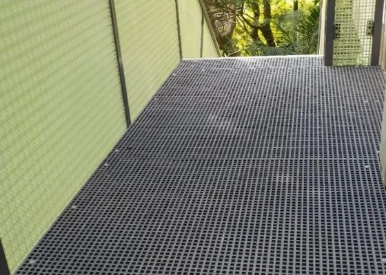 Lưới FRP sợi thủy tinh thẩm mỹ chống trượt, thân thiện với môi trường, vật liệu cấp công nghiệp