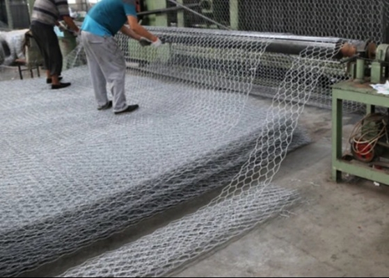 1 X 1 X 1 mét Hộp Gabion mạ kẽm / Lưới dây Gabion hình lục giác 50 X 50 Mm