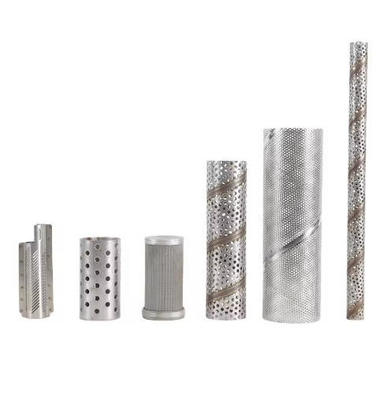 Stainless Steel Spiral Welded Porous Metal Mesh Screens Tube Sink Leaking Air Strainer 304 Perforated Filter Pipe