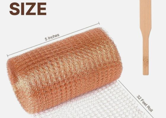 Copper Mesh 5inch x 32feet Rustproof Copper Mesh Roll for Preventing Rodent