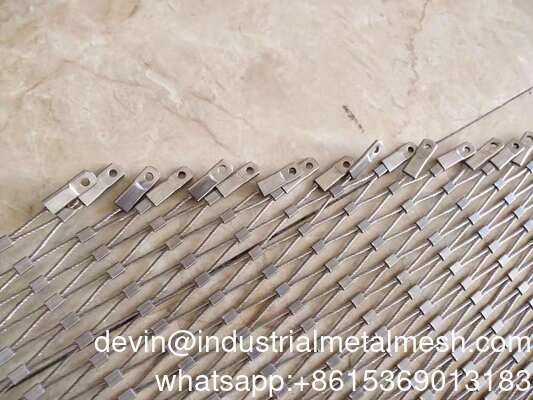 Thép không gỉ 304/316 7 * 7 Zoo Wire Mesh hàng rào Green Wall Mesh Safety Net Stainless Steel Rope Mesh