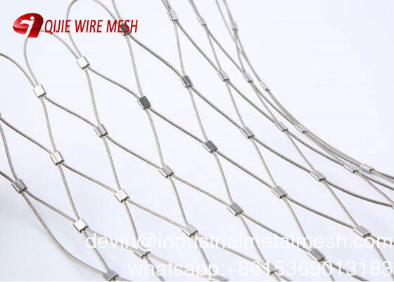 316 Metal wire rope mesh for Stair Railing Rhombus Mesh and Protection Zoo động vật