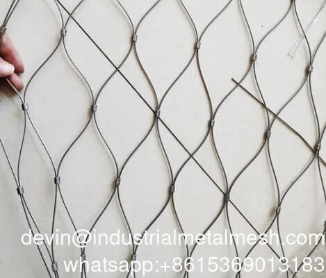 316 Metal wire rope mesh for Stair Railing Rhombus Mesh and Protection Zoo động vật