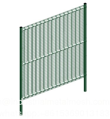 Hàng rào lưới thép hàn mạ kẽm uốn cong PVC 4.5mm 5.0mm với 3 nếp uốn