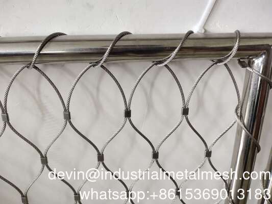Khả năng chịu tải cao chống va chạm Stainless Steel Wire Rope Mesh để bảo vệ