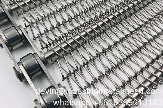 SS304 Màng dây đai lưới xoắn ốc cho dây đai làm mát máy sấy