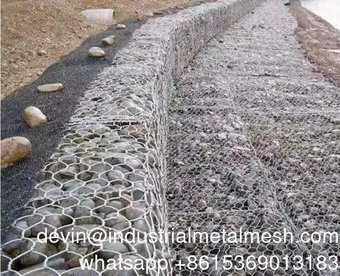 Phòng chống tường Gabion Wire Mesh hàng rào Stone Cage Box Basket Gabion