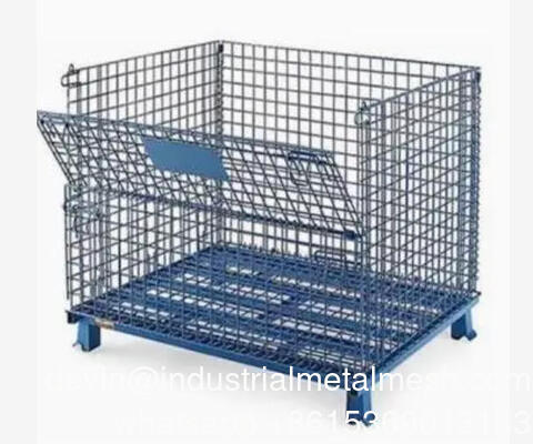 Container lưới thép mạ kẽm cho pallet thép trong kho